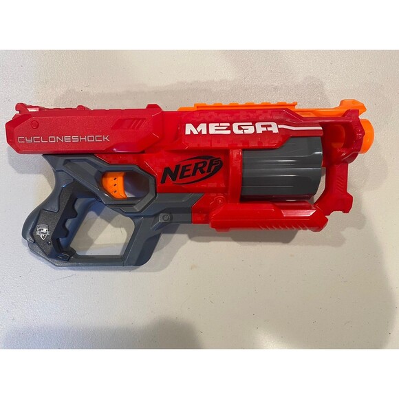 Nerf Cycloneshock Mega Blaster & Nerf Dual-Strike w/ 2 Face Masks & Nerf Darts - Picture 2 of 5